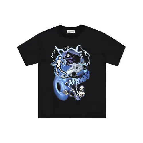 AIRWAY Черная унисекс футболка
