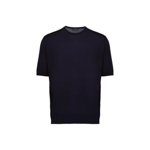 PRADA Мужские синие T-рубашки