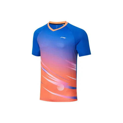 LINING Table Tennis Series Ярко-синий/Флуоресцентный Апельсин Унисекс Настольный теннис Одежда