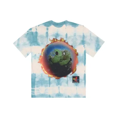 Travis Scott Синий с Белым Lettering Мужская T-Рубашка