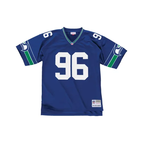 Mitchell Ness Blue Men's T-Shirts Mitchell Ness Синие Мужские Футболки