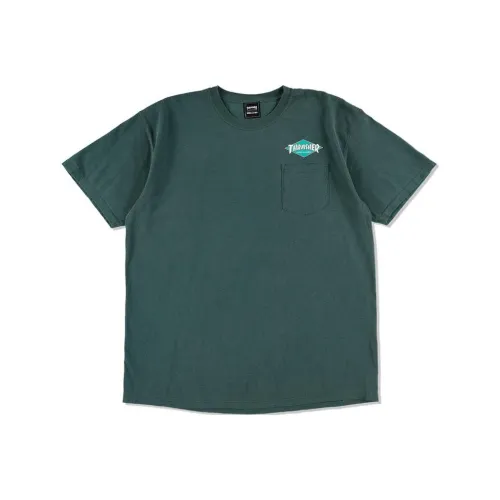 Thrasher X Wind And Sea Co TITLED SERIES Зеленая Унисекс Футболка