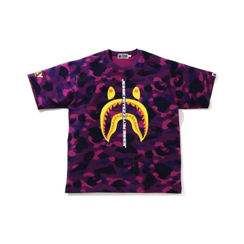 A BATHING APE Shark Series Фиолетовый Мужская T-Рубашка