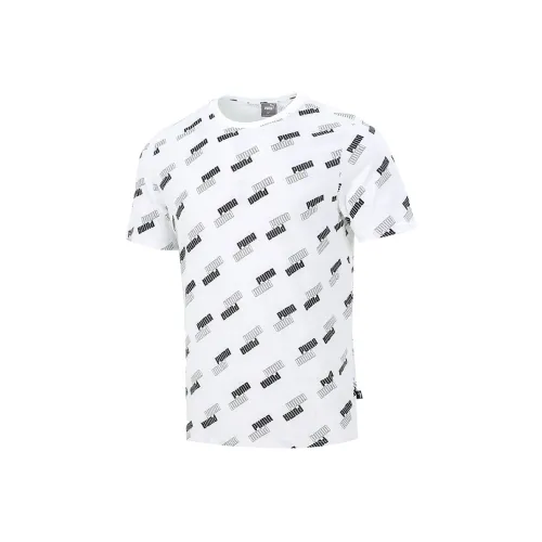 PUMA AOP Белый Мужской T-Рубашка