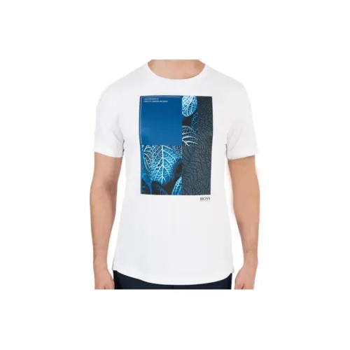 Hugo Boss Белая Мужская T-Рубашка