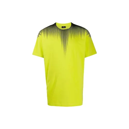 MARCELO BURLON Неоновый зеленый Мужская футболка с коротким рукавом
