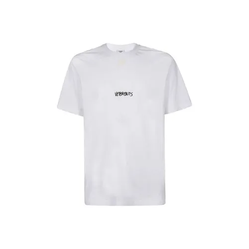 Vetements Белая Мужская T-Рубашка
