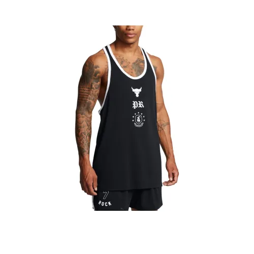 Under Armour ProjectRock Майка Мужская Черный Белый 001