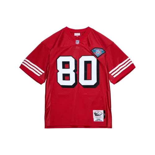 Mitchell Ness Red Men's T-Shirts Mitchell Ness Красные Мужские Футболки