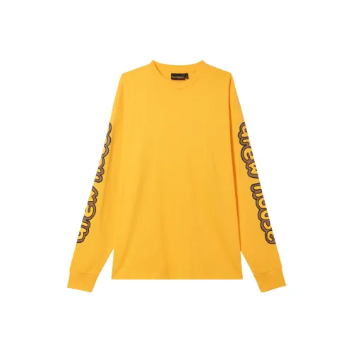 Drew House Letter Logo Series Мужские Золотые T-Рубашки