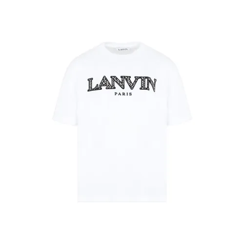 Lanvin Белая Мужская T-Рубашка