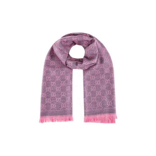 GUCCI Шерпа из трикотажа Шарфы Женские Розовый