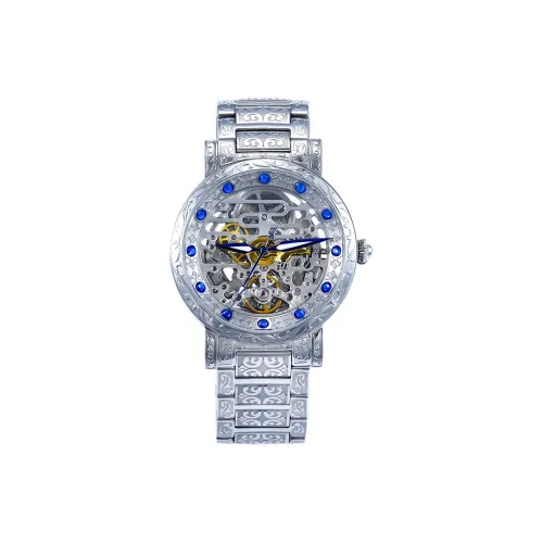 VRQ Автоматический Механический Механизм Стальной Ремешок Часы Мужские Часы С Черепным Циферблатом