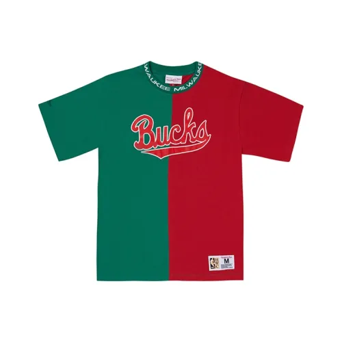 Mitchell Ness Красный зеленый Унисекс Футболка