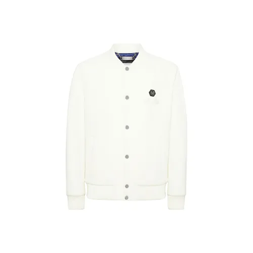 PHILIPP PLEIN SS25 Хлопковый пуховик Мужской Белый