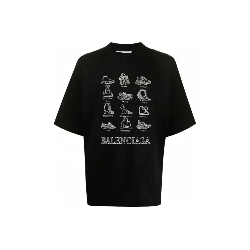 Balenciaga Мужские черные футболки