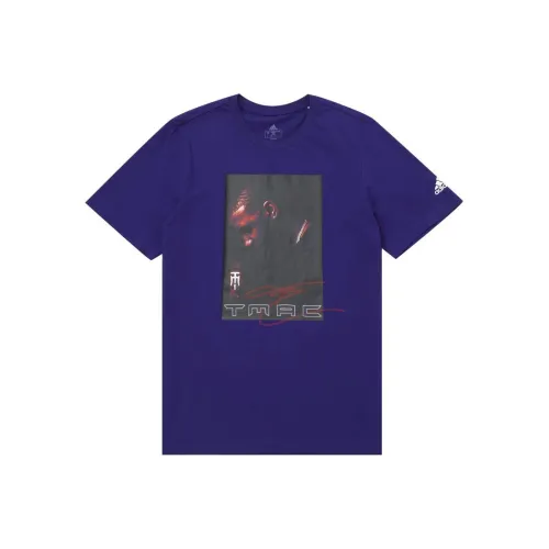 Adidas Blue Men's T-Shirts Adidas Синий Мужской Т-Ширт