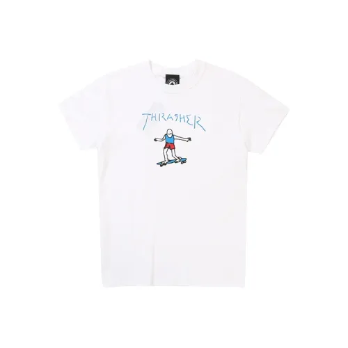 Thrasher Белый Унисекс Футболки