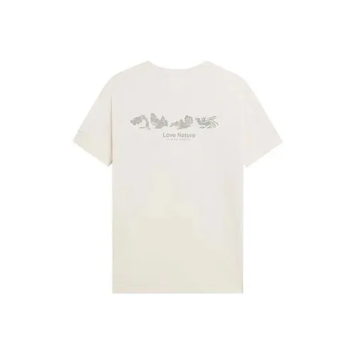 LINING Китай Li NING Экрю Унисекс T Рубашки