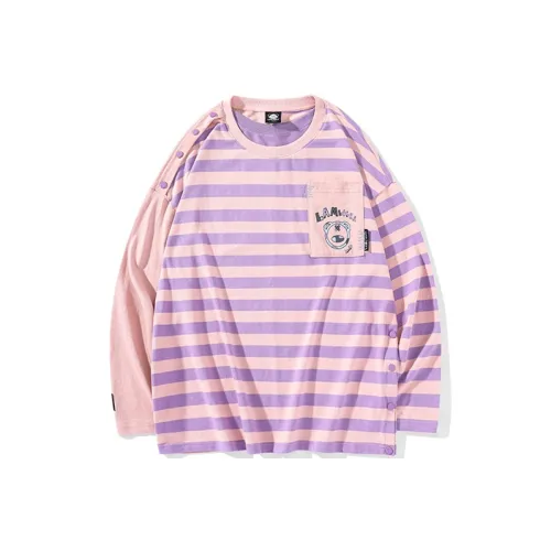 LAMLICKA Длинный рукав Т-рубашка Унисекс Розовый