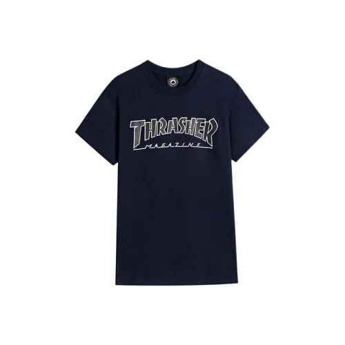 Thrasher T-Shirt US Version Unisex Dark Blue