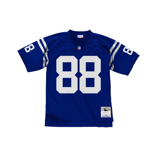 Mitchell Ness Blue Men's T-Shirts Mitchell Ness Синие Мужские Футболки