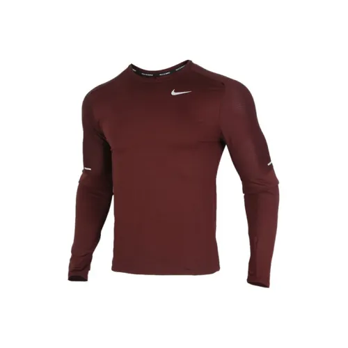 Nike Бег Т-Рубашка Мужская Бордовая