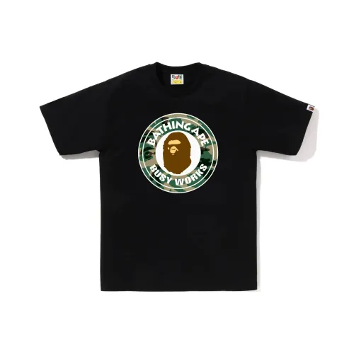 A BATHING APE SS23 WOODLAND CAMO Черные Мужские T-рубашки