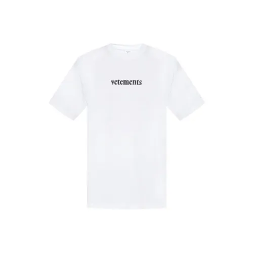 Vetements Белая Мужская T-Рубашка