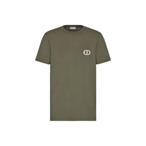 DIOR Quarterly New Products Оливковые Мужские T-Рубашки