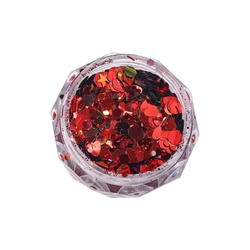 ENNISHI Pigeon Blood Красный Ногти Блестящий Розовый Лазерный Блестящий Розовый Искра MID Длина (размер в длину) Прямоугольный Длинный Стиль Красный Однотонный