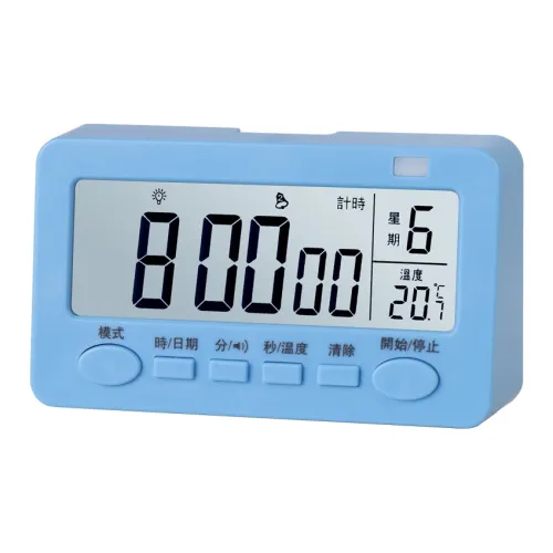 HENSE Электронный Механизм Пластик Будильник Унисекс Серый HT005