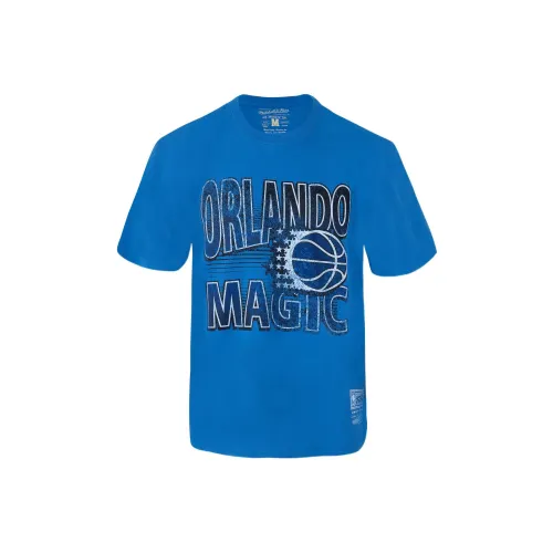 MITCHELL NESS Рукав с оборванным плечом T-рубашка Унисекс Синий