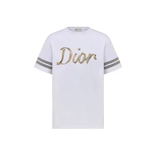 DIOR Quarterly New Products Белые Мужские T-Рубашки