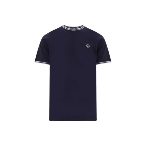 FRED PERRY Морской Синий Мужская T-Рубашка