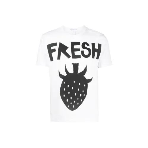 CDG Collaboration Белая Мужская T-Рубашка