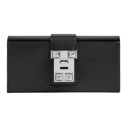 HERMES Medor Chamkila шевро Клатч Женские 89 Черный