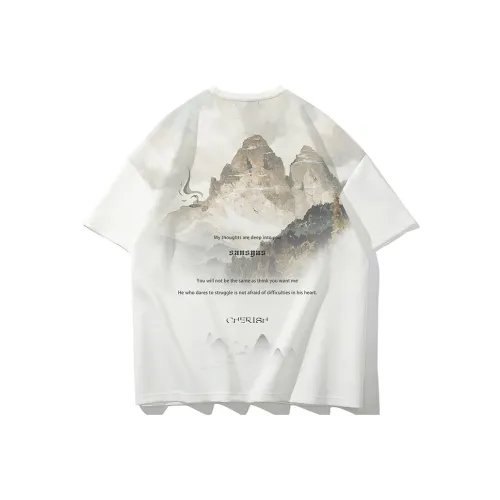 SANSYAS Белая Унисекс Футболка