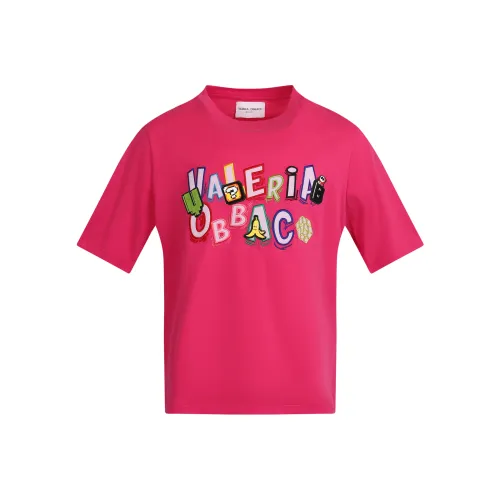 Valeria Obbaco T-Shirt Унисекс Розовый Красный