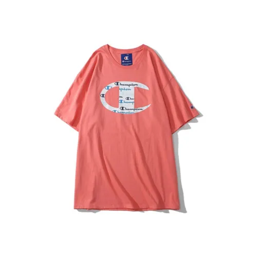 Champion T-Shirt с оборванным плечом унисекс персиково-розовый версия для США