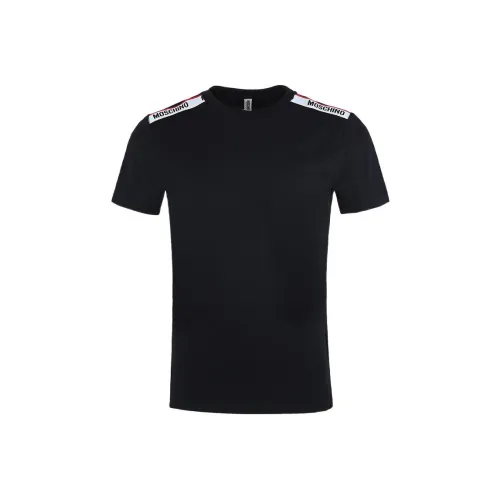 MOSCHINO Мужские черные T-рубашки