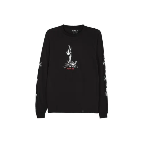 HUF совместная черная мужская футболка