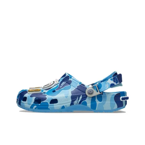 A BATHING APE x Crocs Classic Clog Sabo Унисекс Синий
