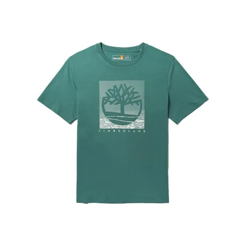 Timberland Бирюзовый Мужской T-Рубашки