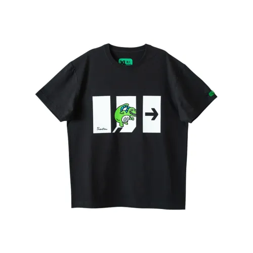 Corade Прямой крой T-рубашка Унисекс Черный