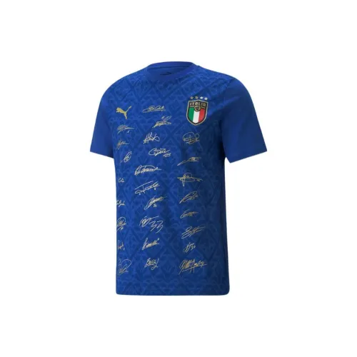 PUMA Italian national team Синий Мужской T-рубашки