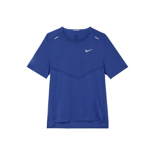 Nike Dri Fit Бег Т-Рубашка Мужская Синяя