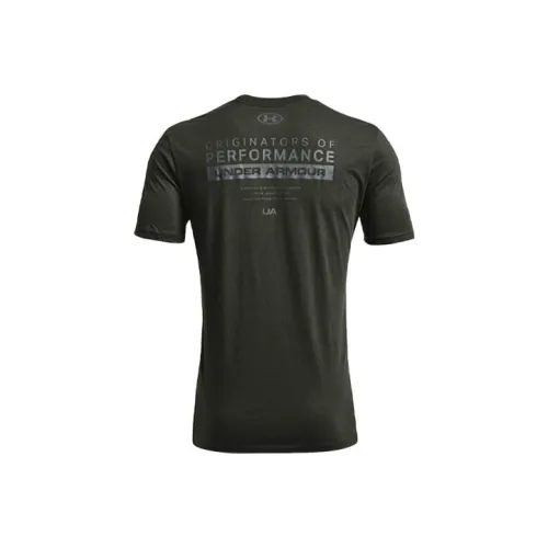 Under Armour Прямой крой T-рубашка Мужская Барокко Зеленая