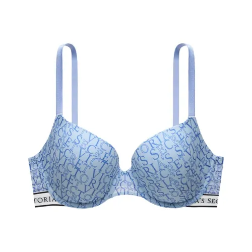 Victoria's Secret Бюстгальтер Женский Синий Логотип С принтом