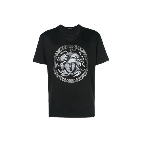 VERSACE Мужские черные T-рубашки